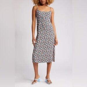 2/$30 Nordstrom BP Multicolor Floral Spaghetti Strap Dress sz Small